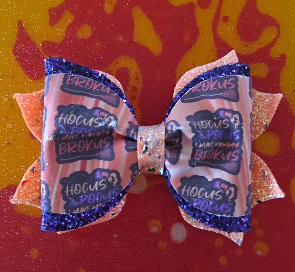 Custom Hocus Pocus & HANDMADE Hair Bow